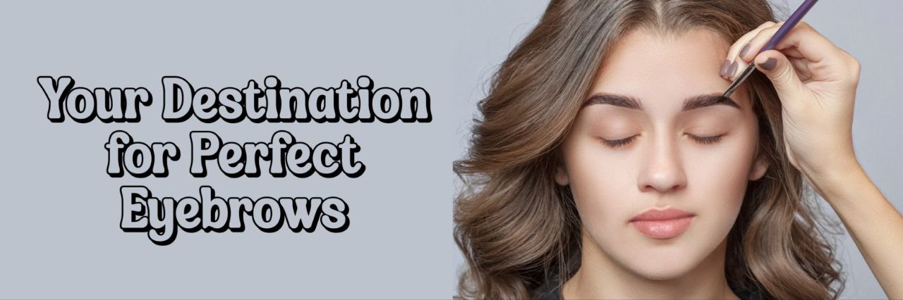 Client receiving eyebrow threading at Lakmé Salon Kannur with a precise arching technique.